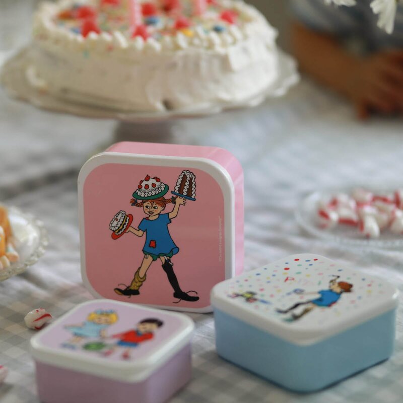 Rätt Start Pippi snackboks 3 stk Bursdag
