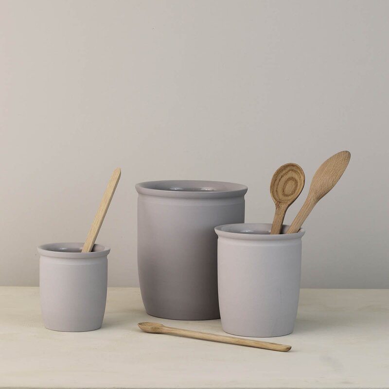 Knabstrup Keramik Knabstrup syltekrukke 0,5 L Grå