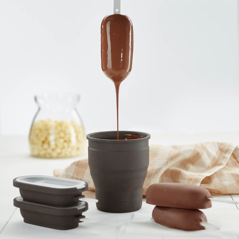 Lékué Klassisk iskremform 4 stk brun