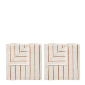 Blomus Arto gjestehåndkle 50x30 cm 2 stk beige/orange