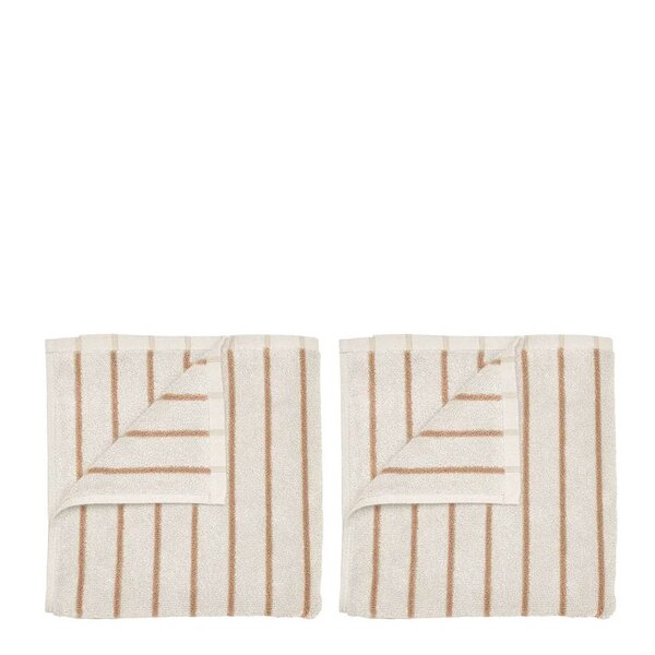 Blomus Arto gjestehåndkle 50x30 cm 2 stk beige/orange
