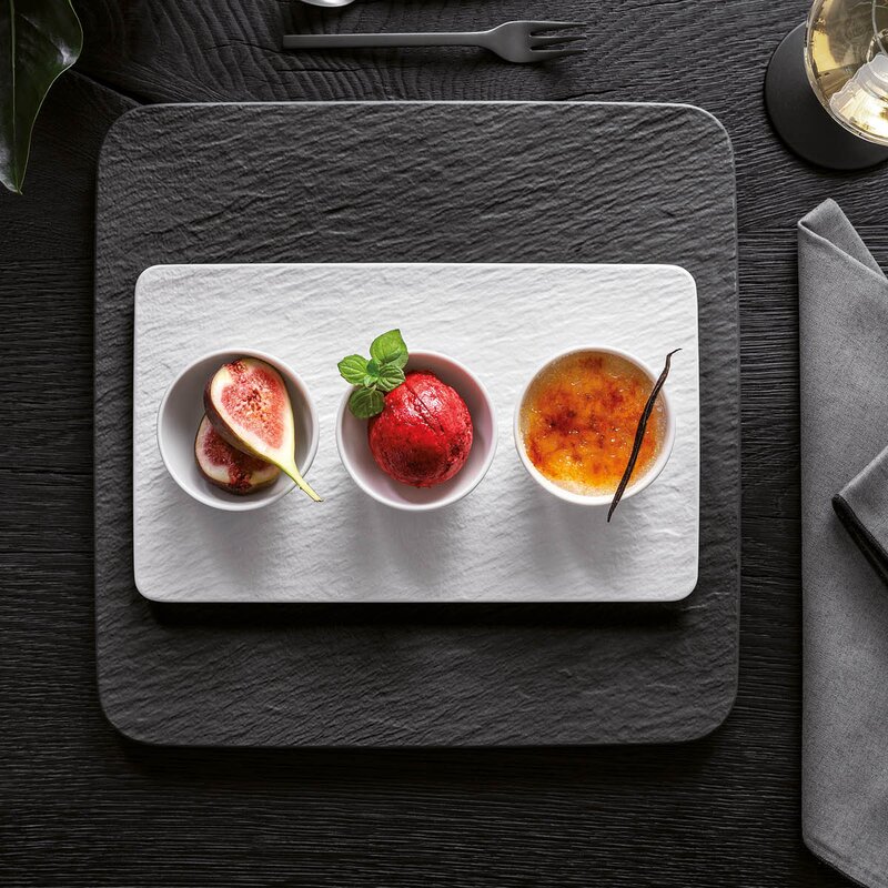 Villeroy & Boch Manufacture Rock Blanc serveringsfat 28x17 cm