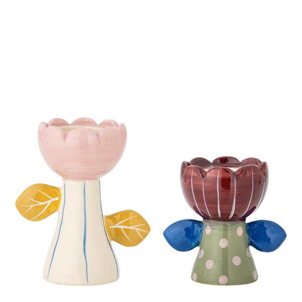 Bloomingville Florita lykt & lysestake 2 deler multi
