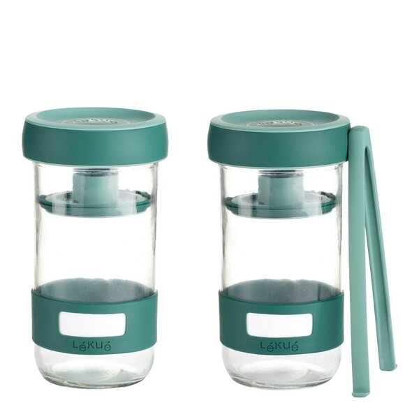 Lékué Pickles Kit startsett for sylting 3 deler grønn