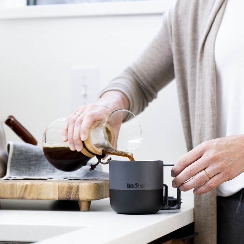 Klean Kanteen Rise kopp 41 cl med flipplokk asfalt