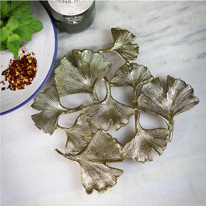 Culinary Concepts Ginko Leaf gryteunderlag gull