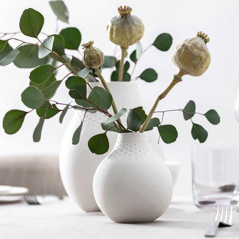 Villeroy & Boch Manufacture Collier Blanc vase 20 cm hvit 