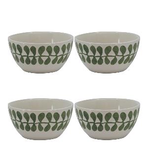 Tina Tina Vegetable skål 4 stk Ø10 cmhvit/grønn