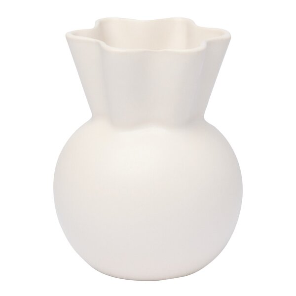 Spring Copenhagen – Sweeping Top vase svungen 14 cm hvit