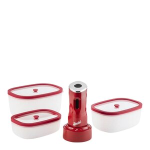 Berkel Icon mini vakuumpumpe 17 cm med tilbehør rød