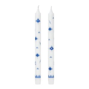 Royal Copenhagen Heritage lys 28 cm 2 stk hvit