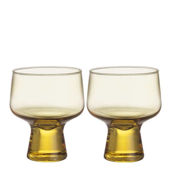 iittala Solare glass på fot 29 cl 2 stk ildgul