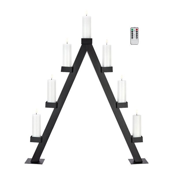 Markslöjd Arbor Lysestake 7 lys 85 cm svart