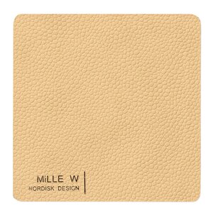 MiLLE W NORDISK DESIGN Rektanguler glassbrikke 10x10 cm beige