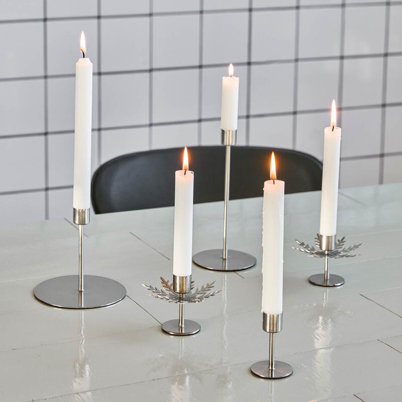 House Doctor Snowflake lysestake i jern 2 stk sølv