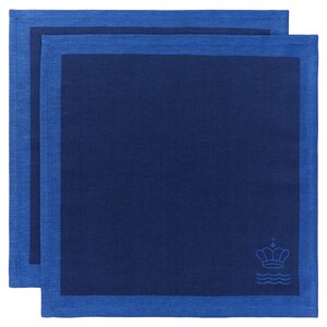 Royal Copenhagen Waves serviett 44x44 cm 2 stk blå