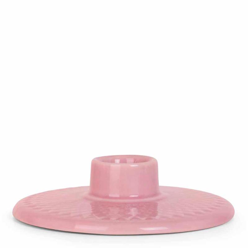 Lyngby Porcelæn Rhombe Color lysestake 3 cm rosa