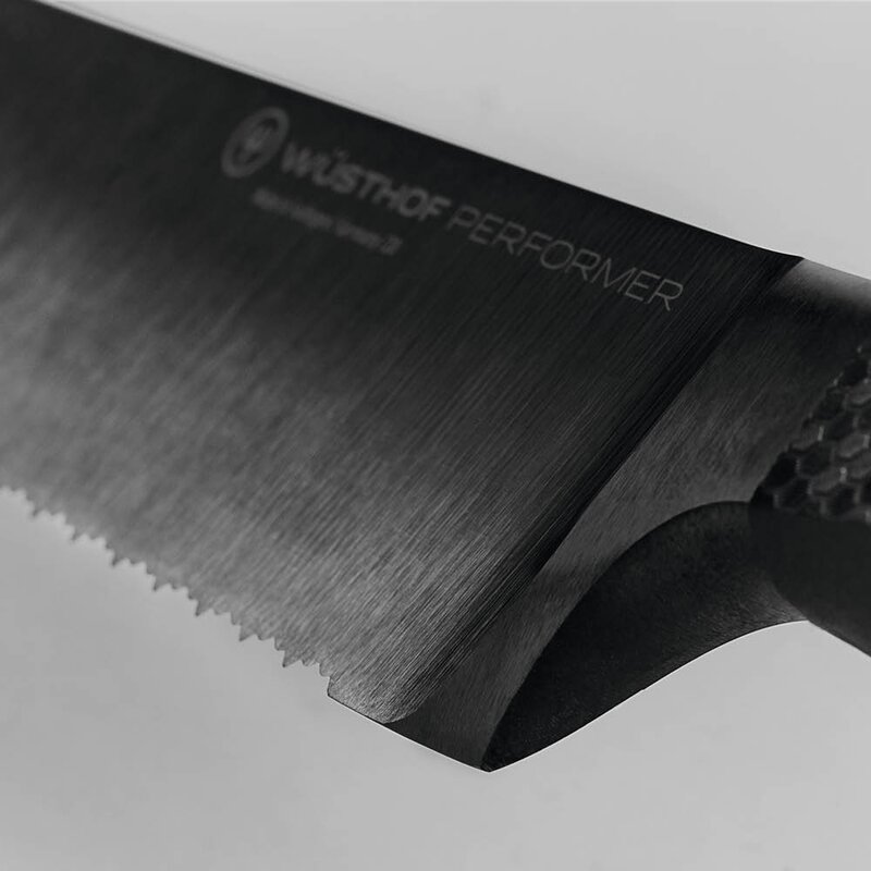 Wüsthof Performer brødkniv 23 cm dobbelttannet svart