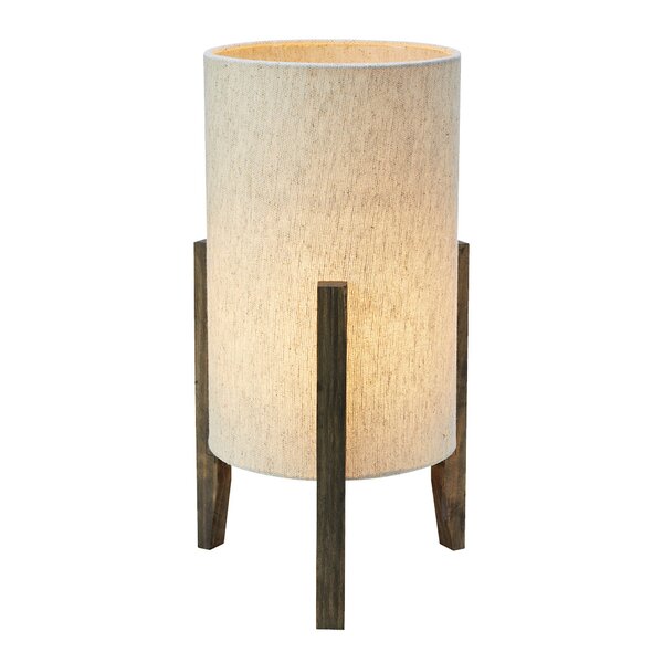 Markslöjd – Eruca bordlampe 39 cm brunbeiset/beige tekstil