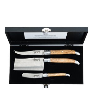 Laguiole Ostekniver 3 stk oak stonewash 