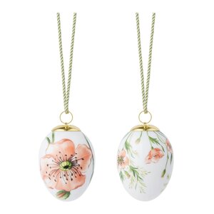 Royal Copenhagen Vårkolleksjon påskeegg 2026 6 cm 2 stk valmuer