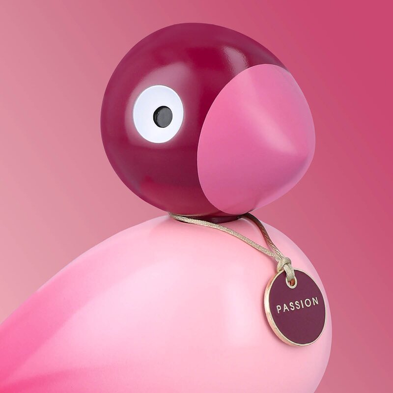 Kay Bojesen Denmark Story Bird sangfugl Passion 15,5 cm rosa
