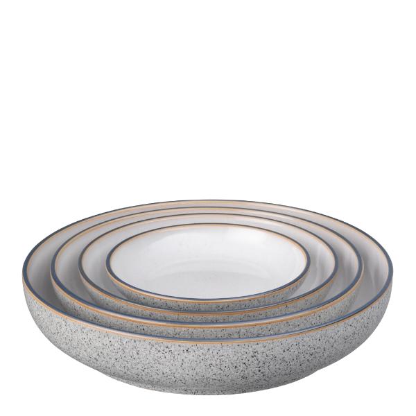 Denby Studio Serveringsskål 4 stk grå/hvit