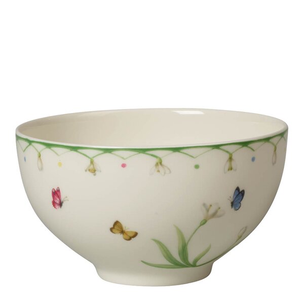 Villeroy & Boch Colourful Spring skål 13,8 cm hvit/grønn