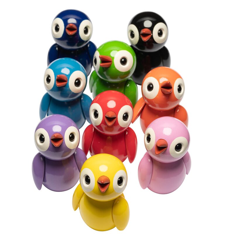 Spring Copenhagen Spring Birds trefigur 6,5 cm grateful green