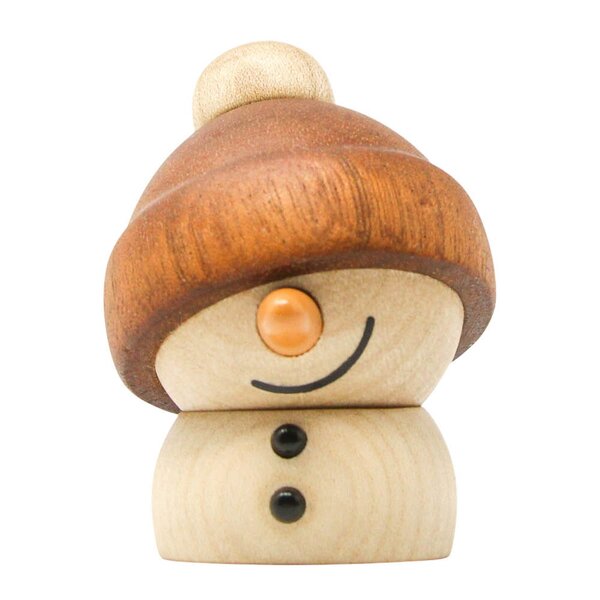 FableWood Sundae snømann trefigur 6 cm sapele/lønn