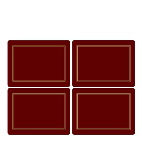 Pimpernel Classic bordbrikke 40x30 cm 4 stk vinrød