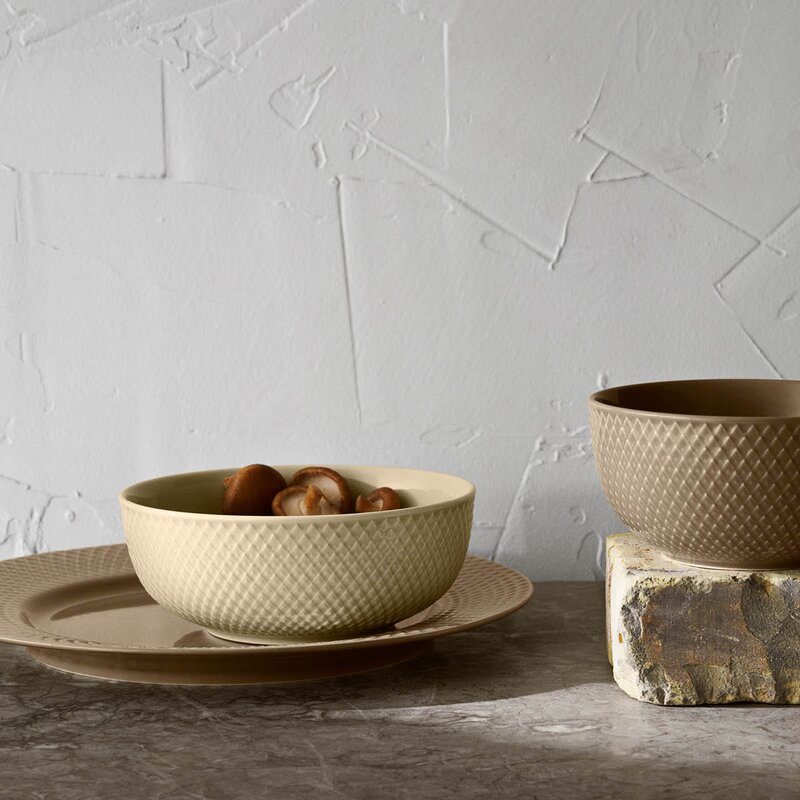 Lyngby Porcelæn Rhombe Earth skål 15,5 cm marble