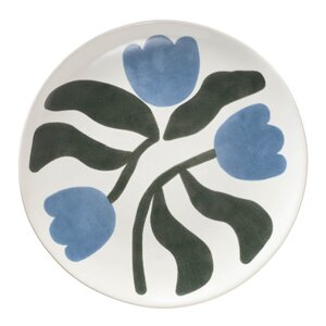 Broste Copenhagen Dora tallerken 26 cm Dusty Blue/Agave Green