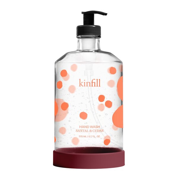 Kinfill – Håndsåpe med glassdispenser 375 ml santal & cedar