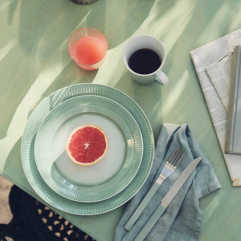 Royal Copenhagen Iris tallerken 22 cm grønn