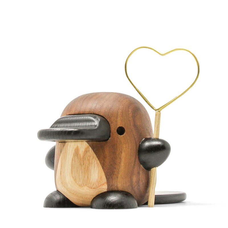 FableWood Perry nebbdyr trefigur 8 cm ask/valnøtt