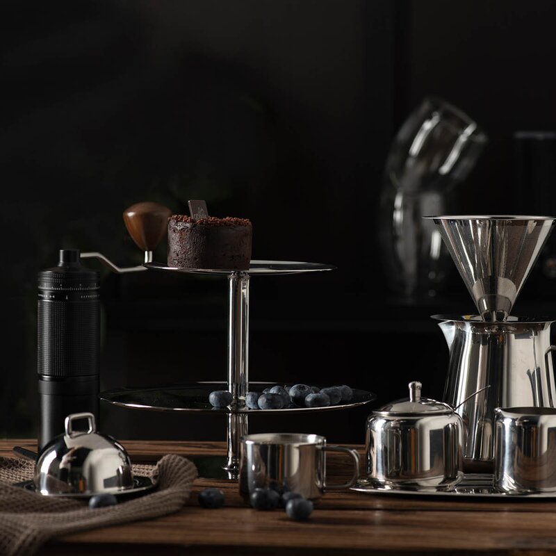 Modern House Lundi mini serveringsklokke blank