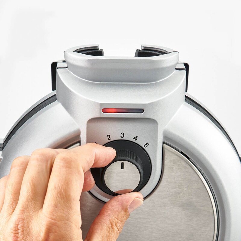 Caso WaffleUp belgisk vaffeljern 18 cm stål/svart