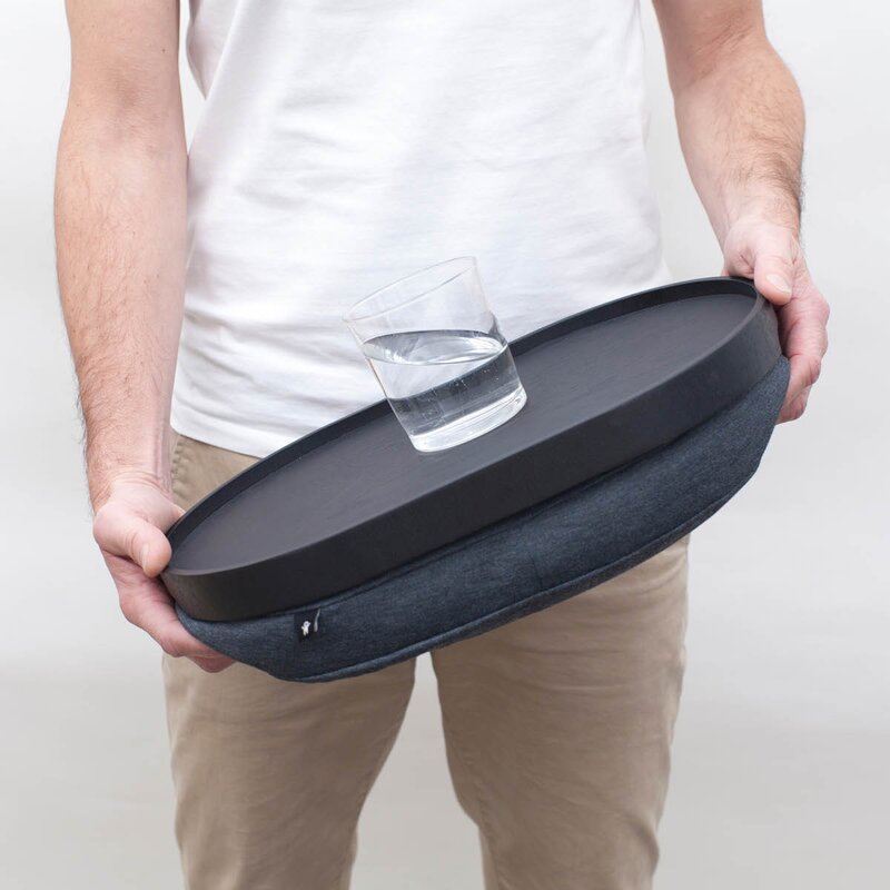 Bosign CurveLine knebrett anti-slip 39x26 cm svart/grå