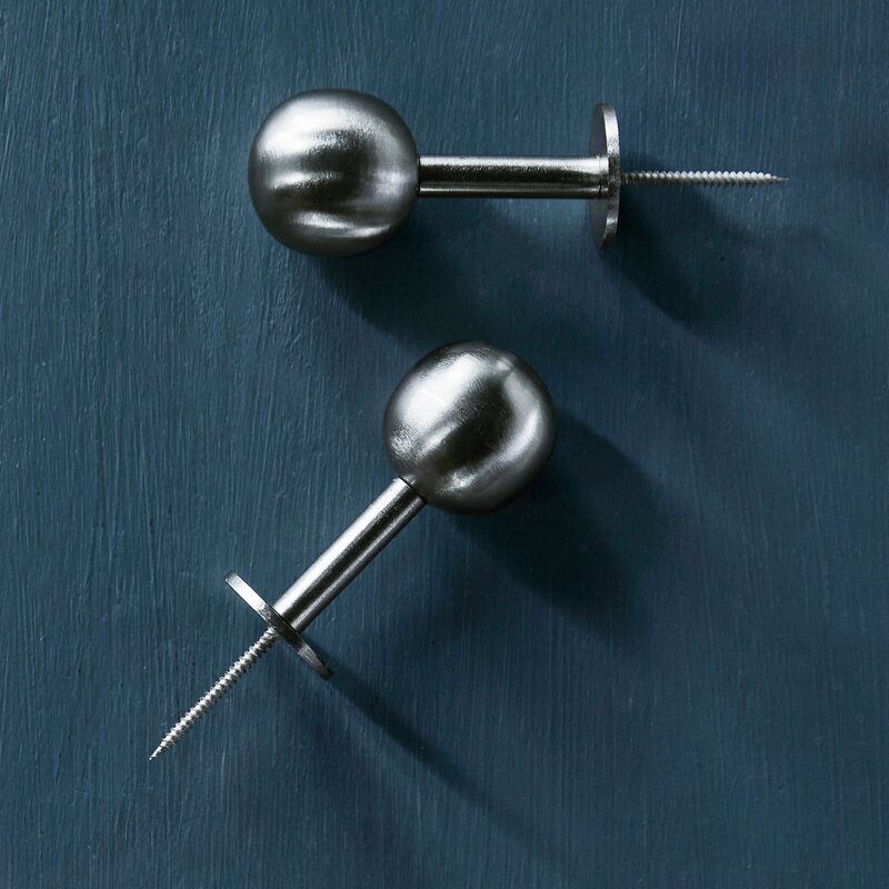 House Doctor Ball knagg 4 cm 2 stk sølvfinish