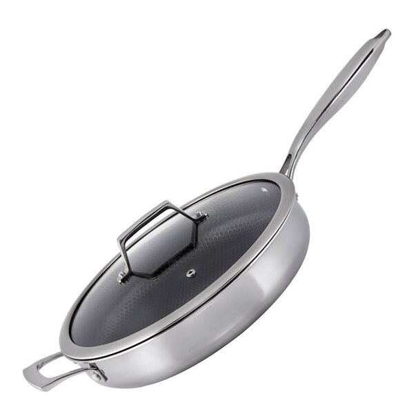 Haws Santo sautépanne m/lokk 28 cm stål/svart