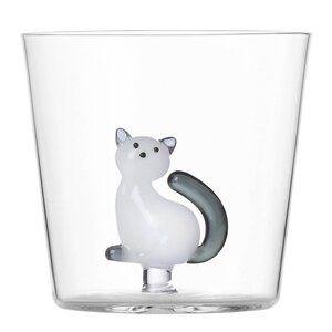 Ichendorf Milano Tabby Cat vannglass 35 cl katt grå hale