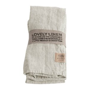 Lovley Linen Lovely serviett lin 45x45 cm 4 stk Light Grey