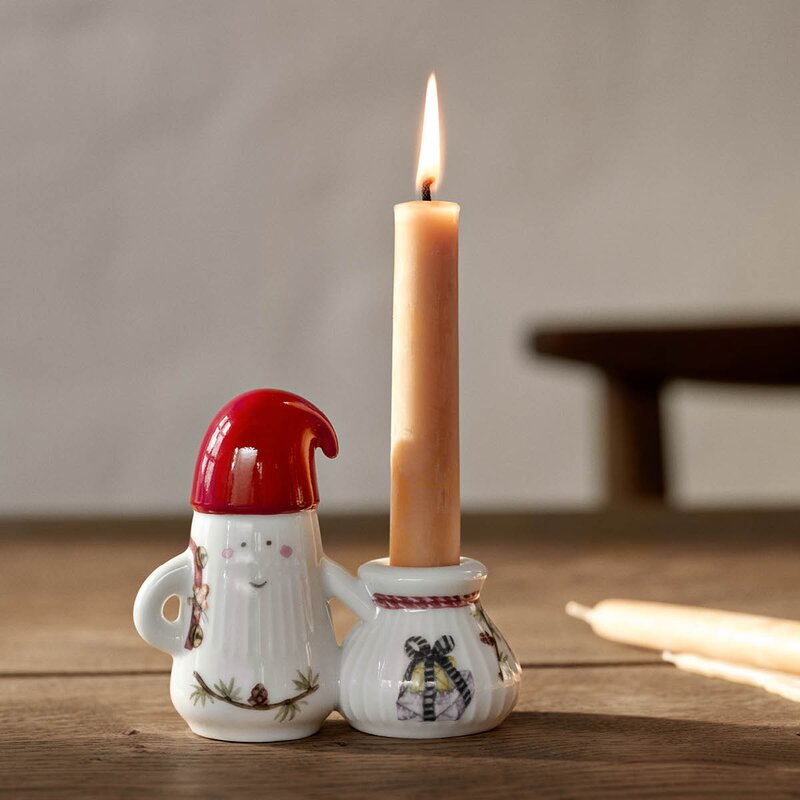 Kähler Hammershøi Christmas lysestake 8,5 cm nissefar