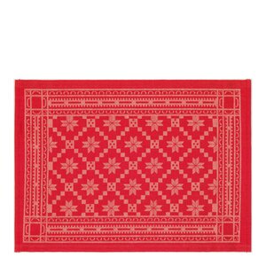 Ekelund  Åttebladrose bordbrikke 35x48 cm rød