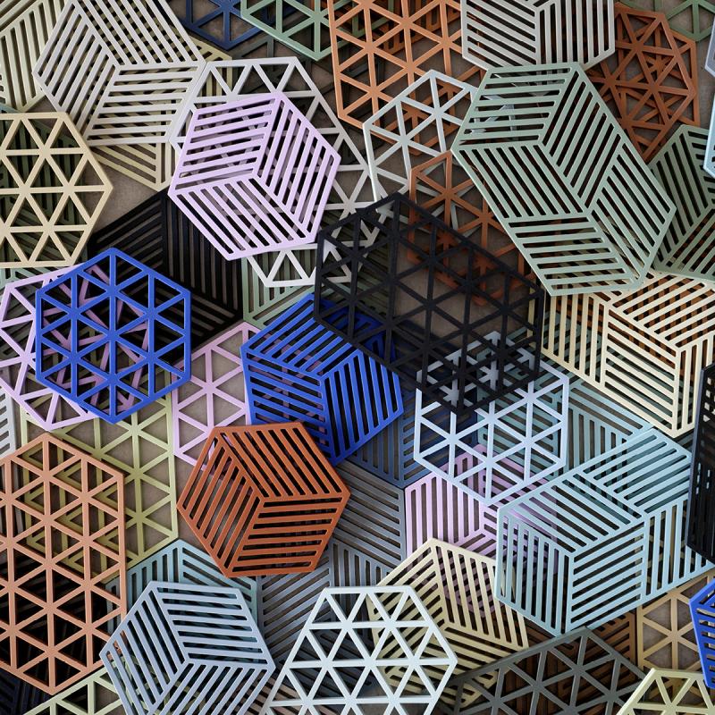 Zone Hexagon bordskåner 16 cm indigo
