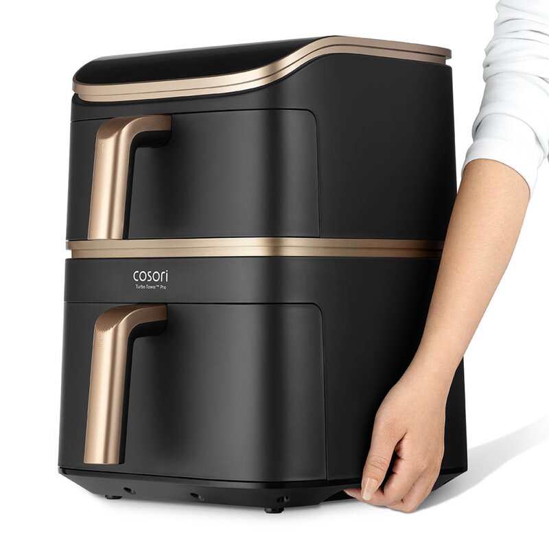 Cosori Turbo Tower Pro airfryer 10,8L mørk grå/roségull