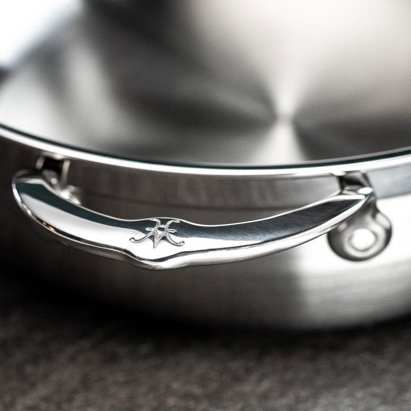 Hestan Probond traktørpanne med lokk 28 cm 4,7L stål