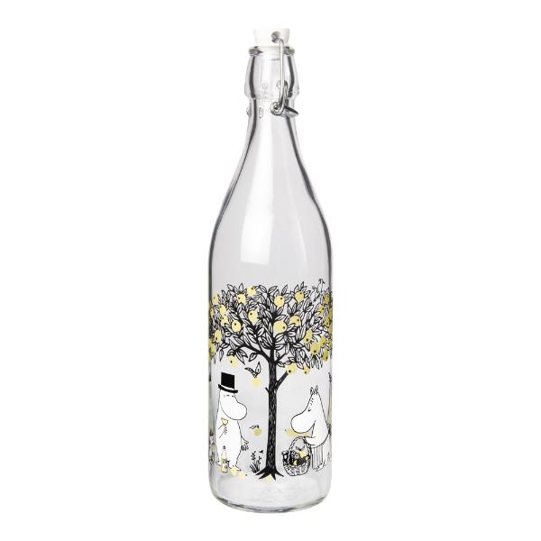 Muurla Mummi glassflaske med patentkork 1L epler