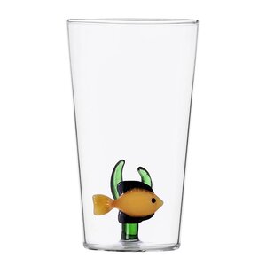 Ichendorf Milano Marine garden longdrinkglass 45 cl gul fisk i grønn tang